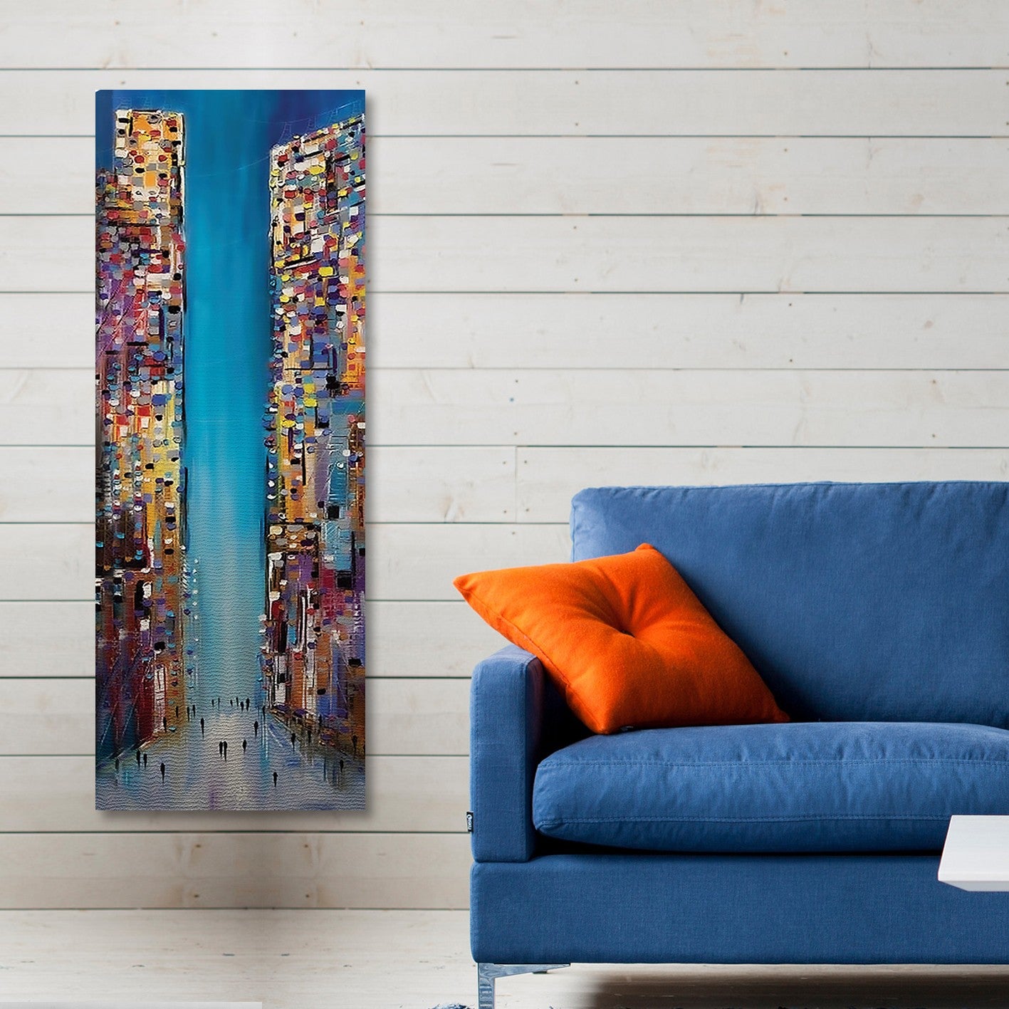 Tela Decorativa Multicolorida 30 x 80 cm – Impressão Digital em 100% Canvas com Moldura de Madeira