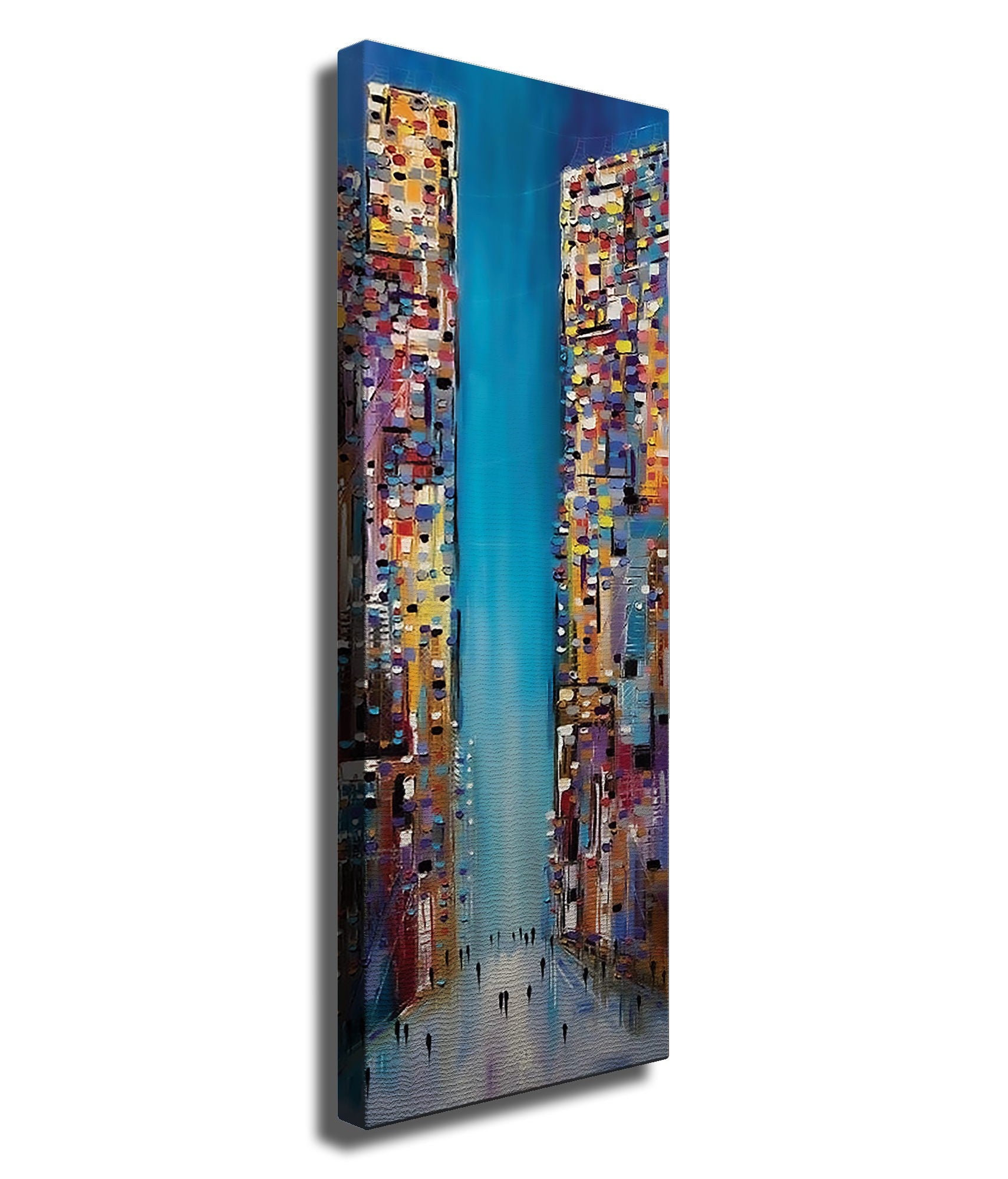 Tela Decorativa Multicolorida 30 x 80 cm – Impressão Digital em 100% Canvas com Moldura de Madeira