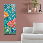 Tela Decorativa Multicolor 30x80 cm KNV4441_3080 – Impressão Digital em 100% Tela com Moldura de Madeira