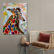 Quadro em Tela Decorativo Multicolorido 50 x 70 cm com Moldura de Madeira – Impressão Digital 100% Tela