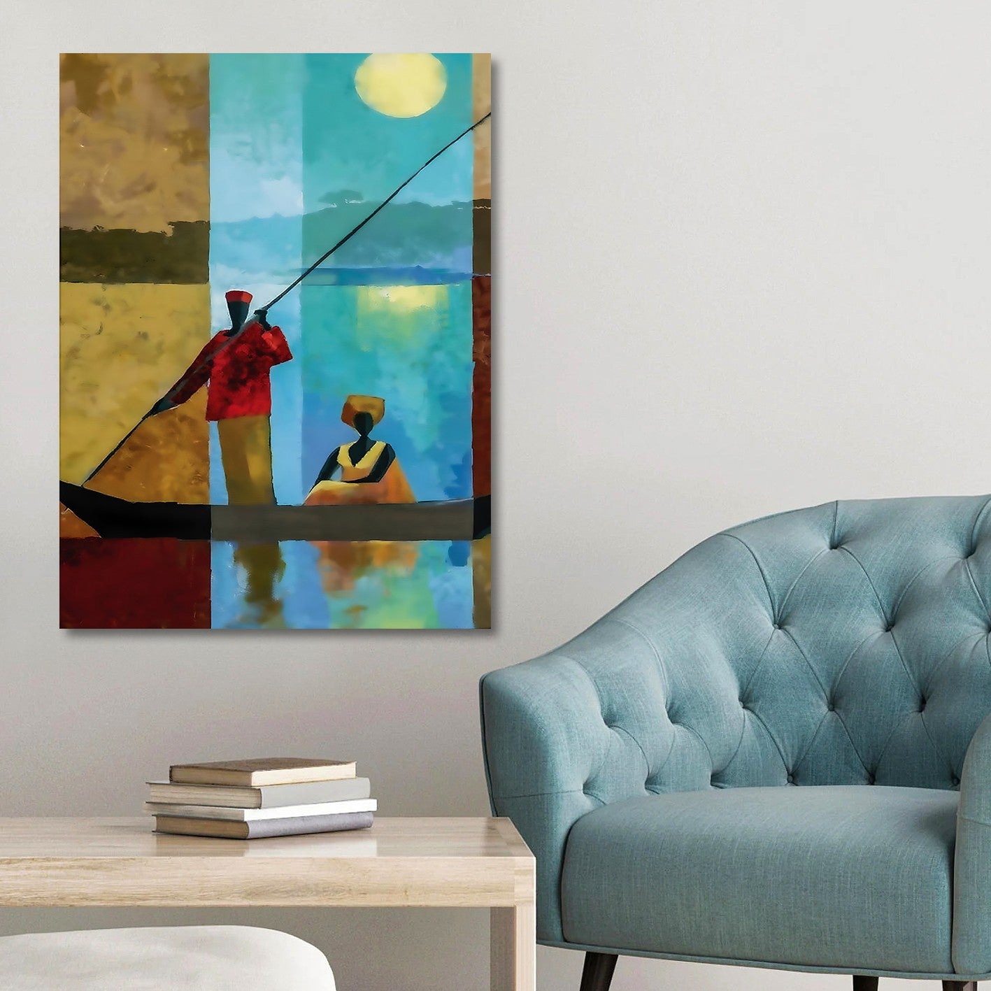 Quadro em Tela 50x70 cm Multicolor – Impressão Digital 100% Canvas com Moldura de Madeira