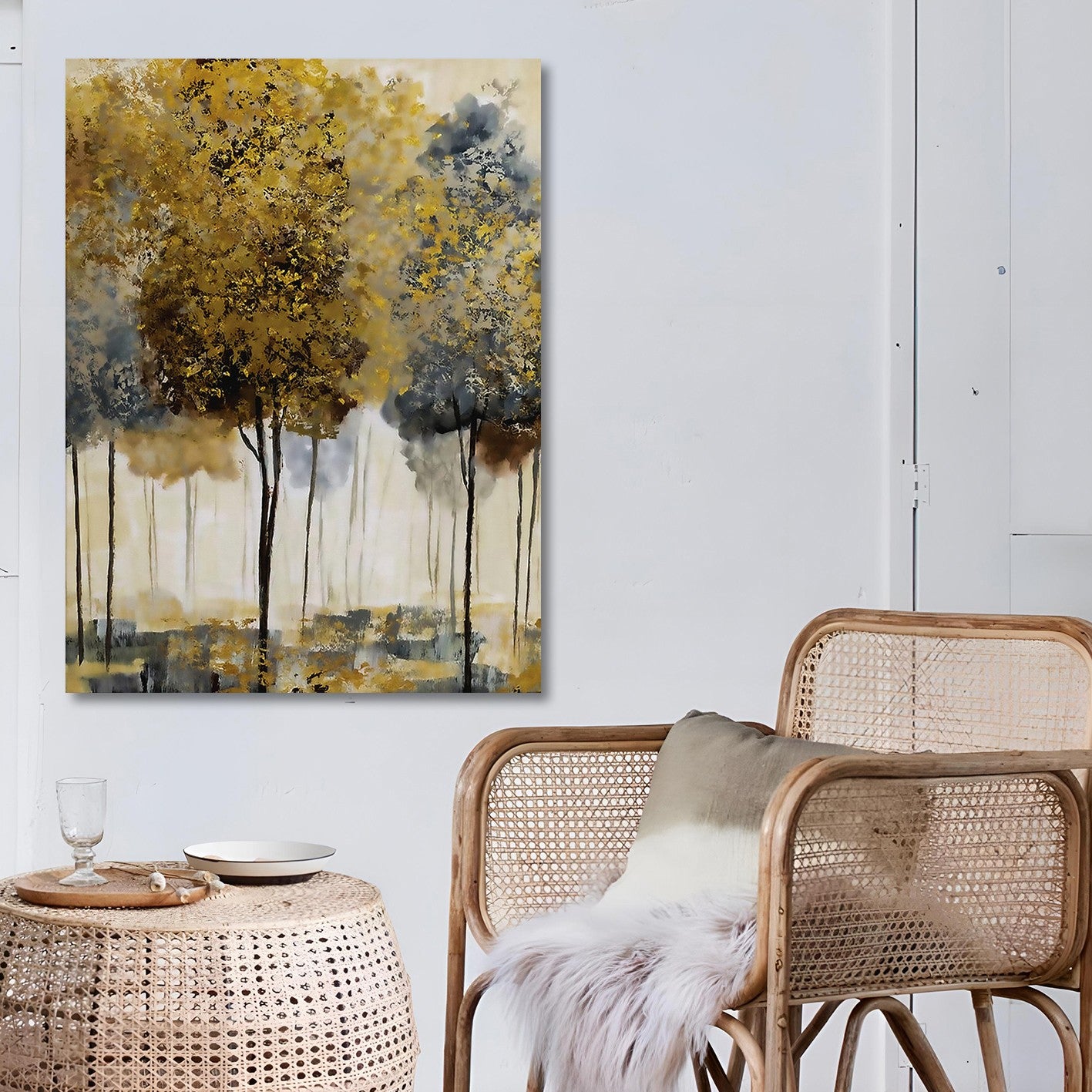 Tela Decorativa 50 x 70 cm, Multicolor, Impressão Digital, 100% Canvas, Moldura de Madeira