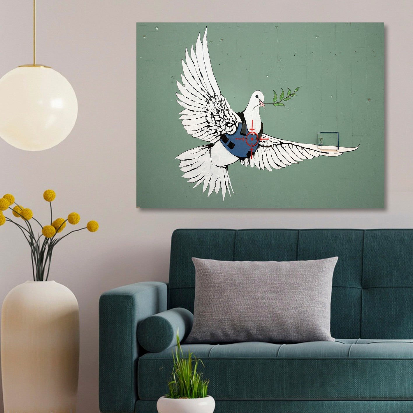 Tela Decorativa Multicolor 50x70 cm KNV4463_5070 – Impressão Digital em Canvas 100% com Moldura de Madeira