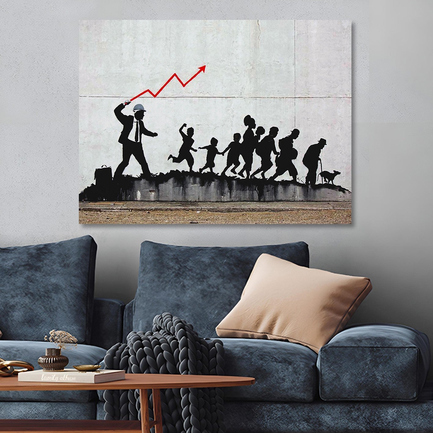 Quadro Decorativo em Tela 50 x 70 cm Multicolor – Impressão Digital em 100% Tela com Moldura de Madeira