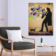 Quadro Decorativo em Tela 50 x 70 cm Multicolor – Impressão Digital em 100% Tela com Moldura de Madeira