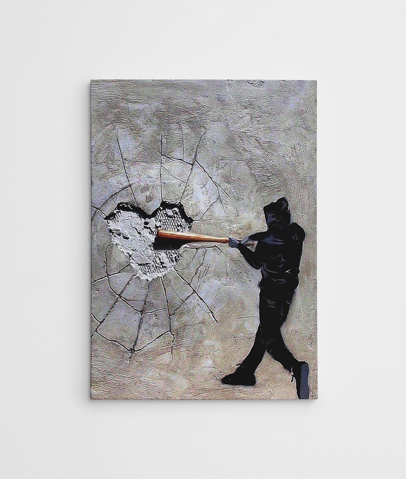 Tela Decorativa Multicolor 50 x 70 cm com Moldura de Madeira — Impressão Digital em 100% Canvas