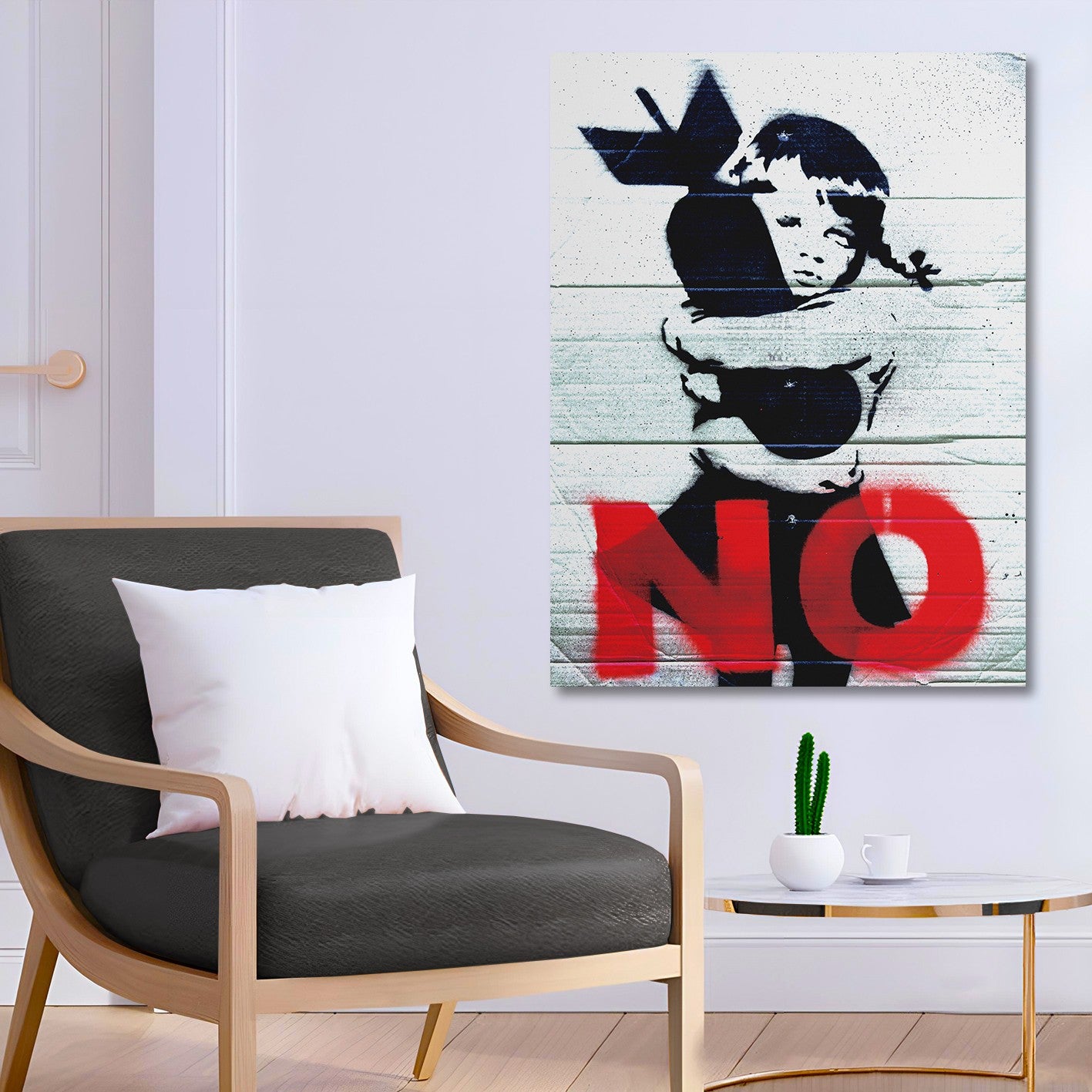 Quadro Decorativo em Tela 50x70 cm Multicolor — Impressão Digital em 100% Tela com Moldura de Madeira (KNV4482_5070)