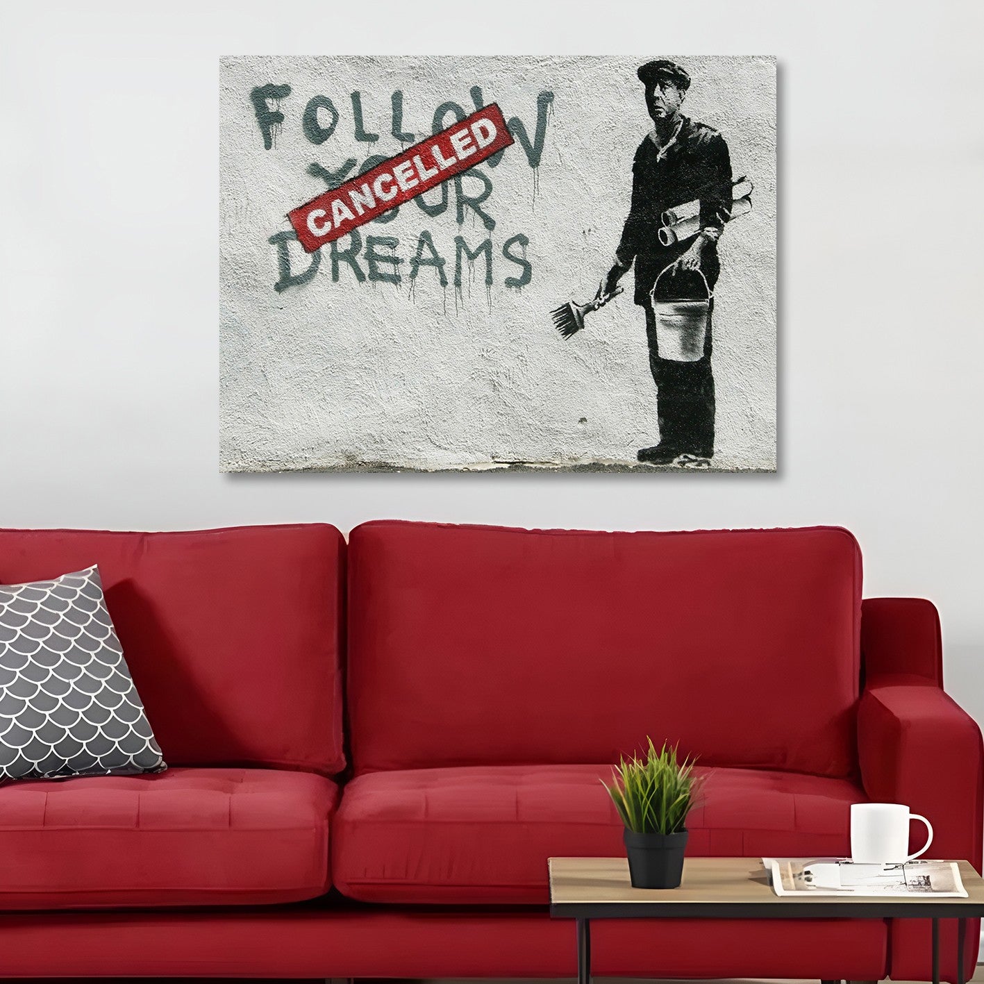 Quadro em Tela Decorativa Multicolorido 50 x 70 cm | Impressão Digital em 100% Tela com Moldura de Madeira – KNV4484_5070