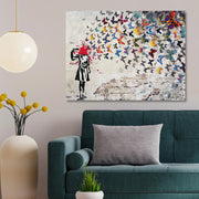 Tela Decorativa Multicolor 50x70 cm – Impressão Digital em 100% Canvas com Moldura de Madeira