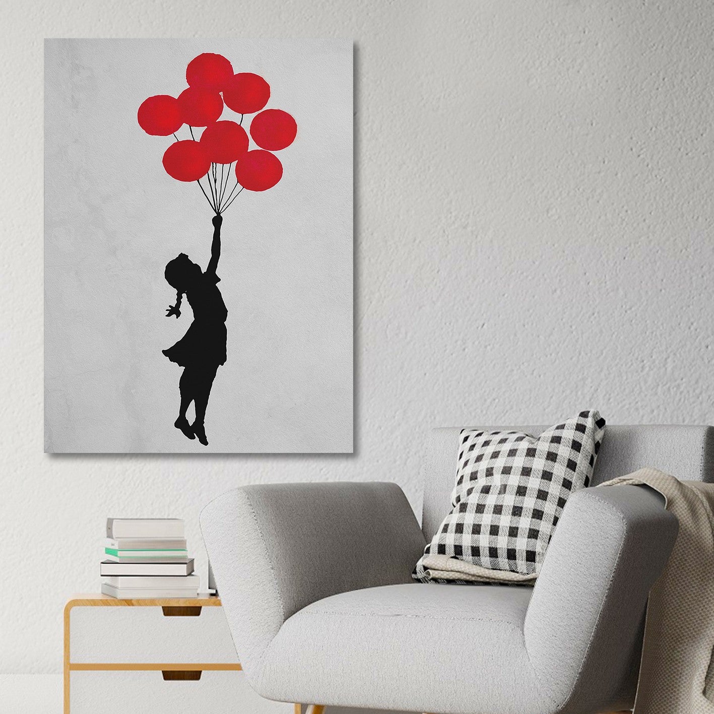 Tela Decorativa Multicolor 50 x 70 cm com Moldura de Madeira — Impressão Digital em Tela 100%