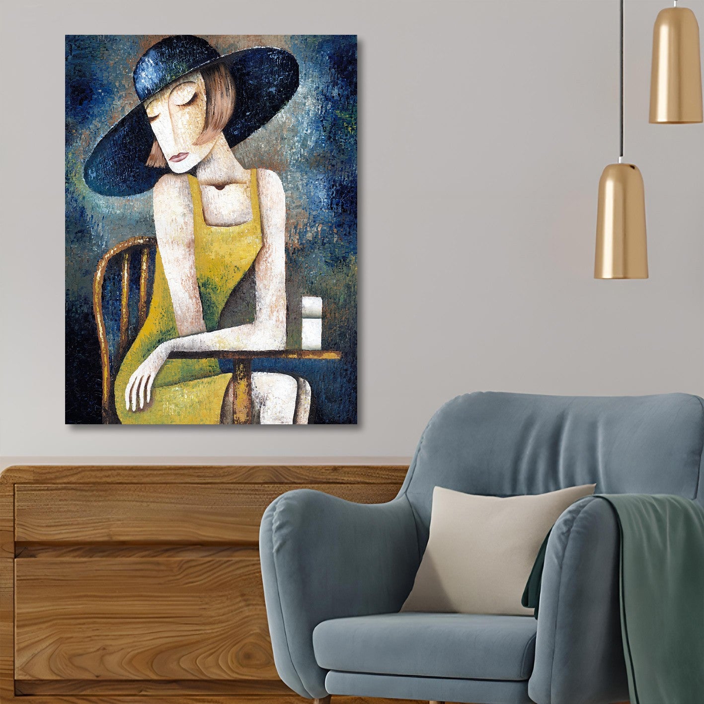 Quadro em Tela Decorativo 50 x 70 cm Multicolor – Impressão Digital 100% Canvas com Moldura de Madeira