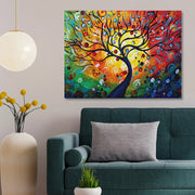 Quadro em Tela Decorativa Multicolor 50 x 70 cm, Impressão Digital, Moldura de Madeira (KNV4510_5070)