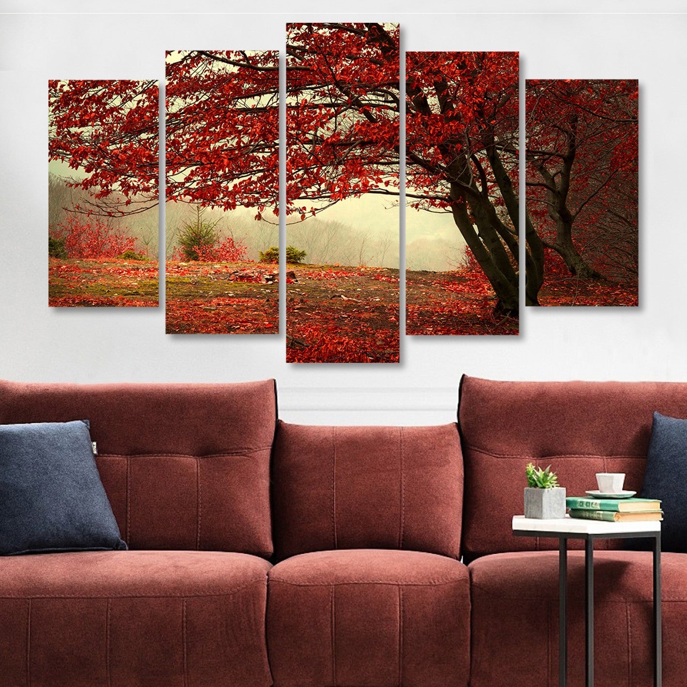 Quadro Decorativo MDF Multicolor — Conjunto 5 Peças, 100x60 cm, Impressão Digital UV, 3 mm