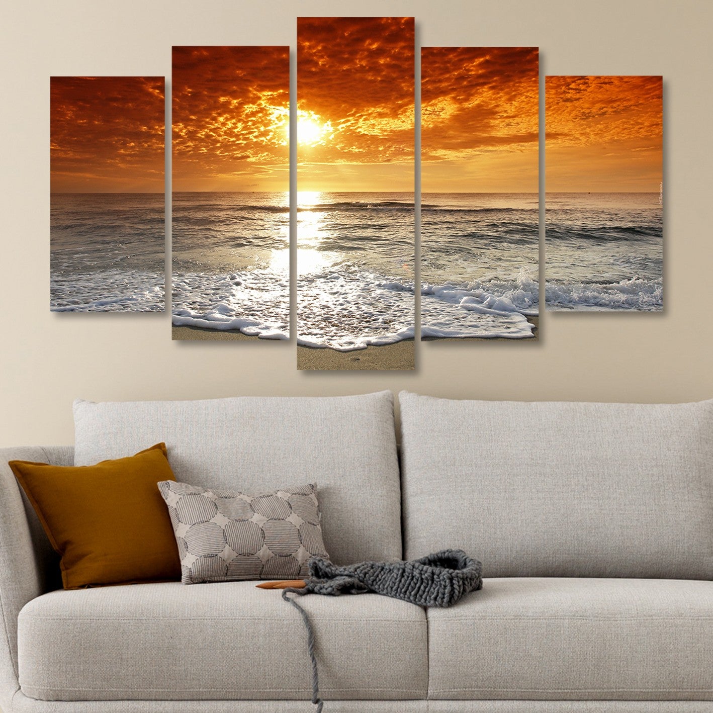 Quadro Decorativo em MDF Multicolor (5 Peças) 100 x 60 cm