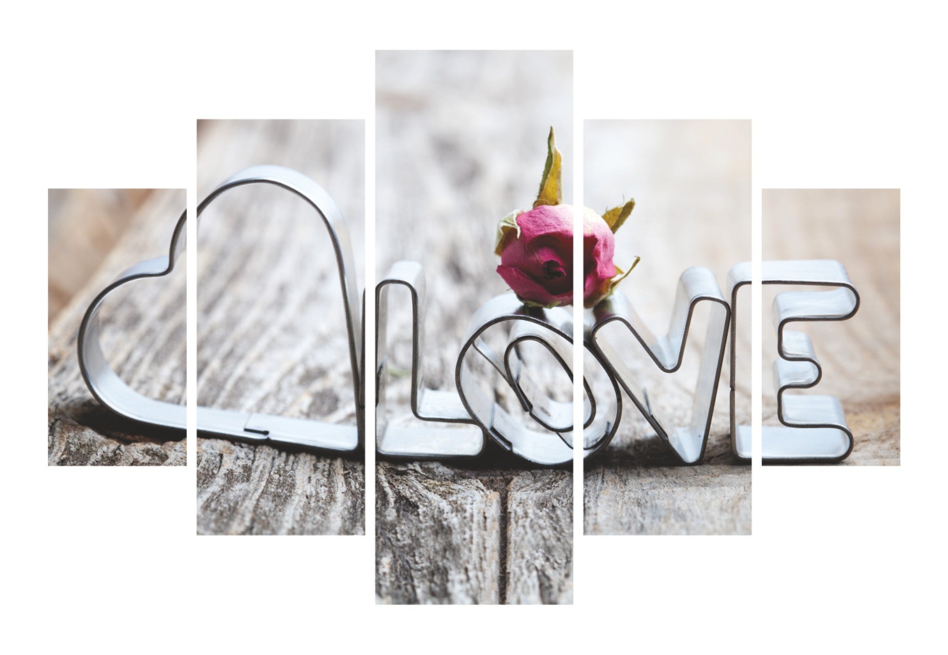 Conjunto de Quadros Decorativos em MDF Multicolor (5 Peças) 100 x 60 cm – Impressão UV