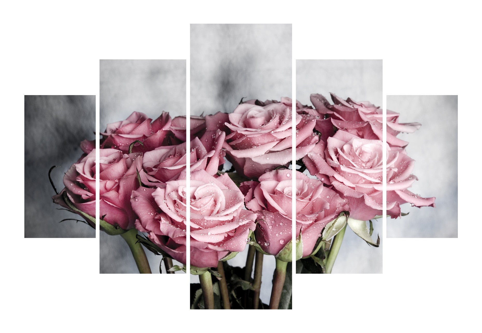 Quadro Decorativo em MDF Multicolor (Conjunto 5 Peças) 100x60 cm – Impressão UV, Espessura 3 mm