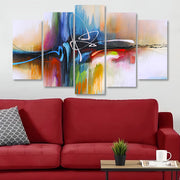 Conjunto de Quadros Decorativos MDF (5 Peças) Multicolor 100x60 cm — Impressão UV, 3 mm