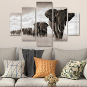 Quadro Decorativo em MDF 100% (5 Peças) 100x60 cm – Multicolor, Impressão UV