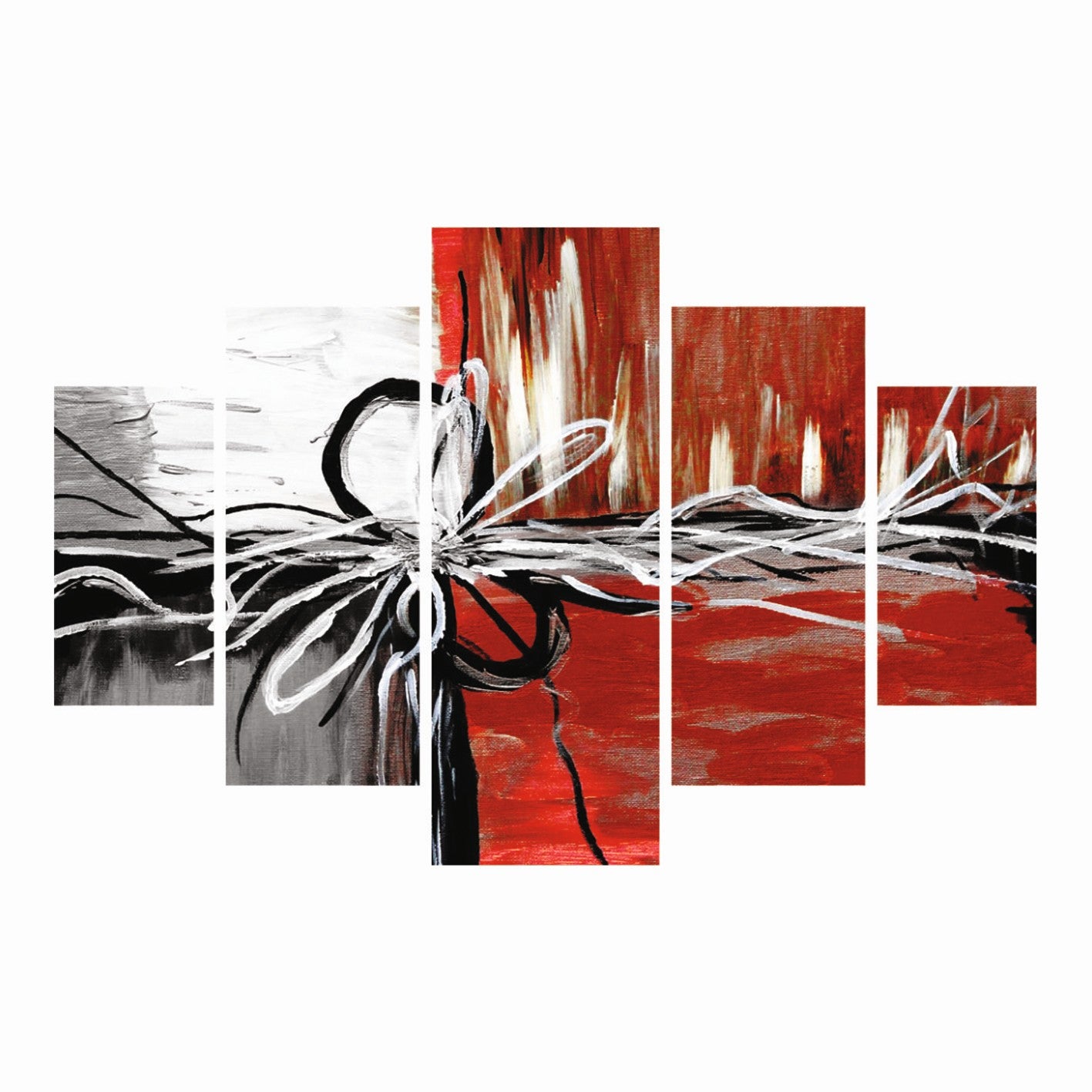 Quadro Decorativo em MDF Multicolor (5 Peças) – Impressão UV, 100 x 60 cm