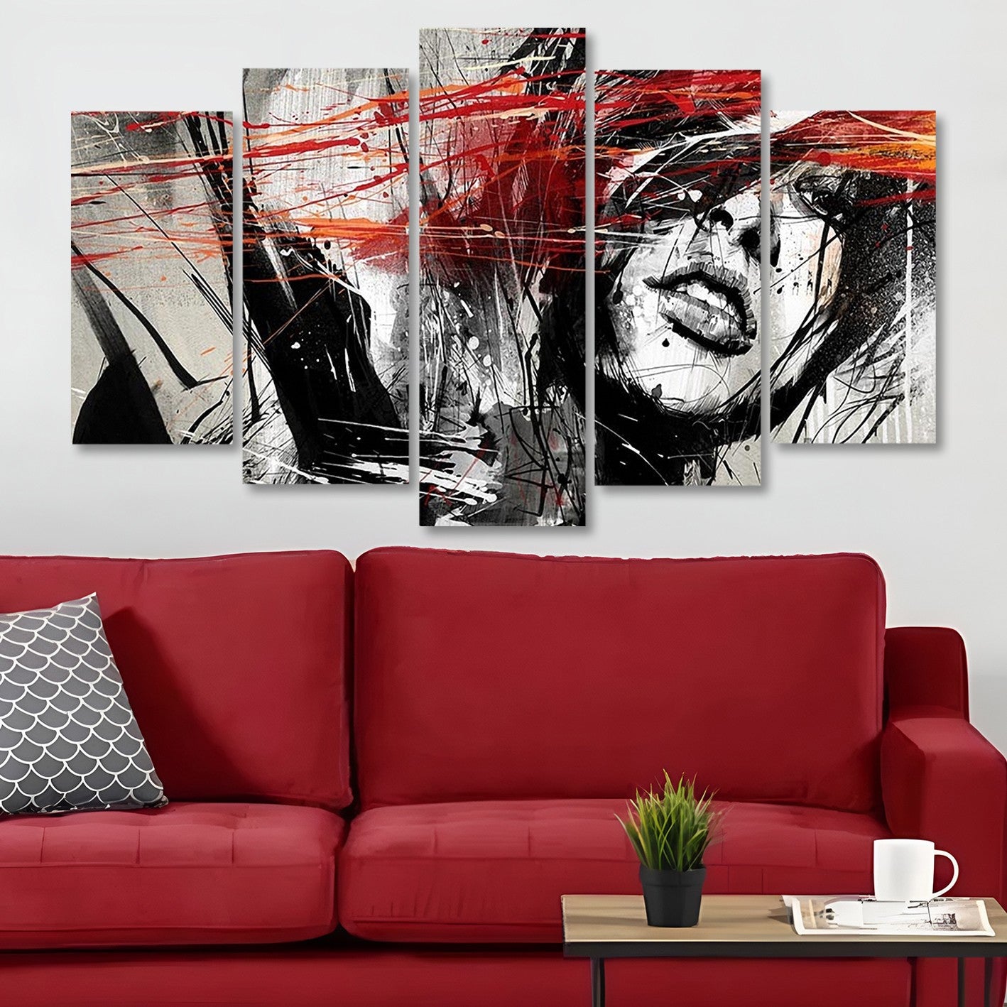 Quadro Decorativo em MDF Multicolor (5 Peças) 100 x 60 cm – Impressão UV