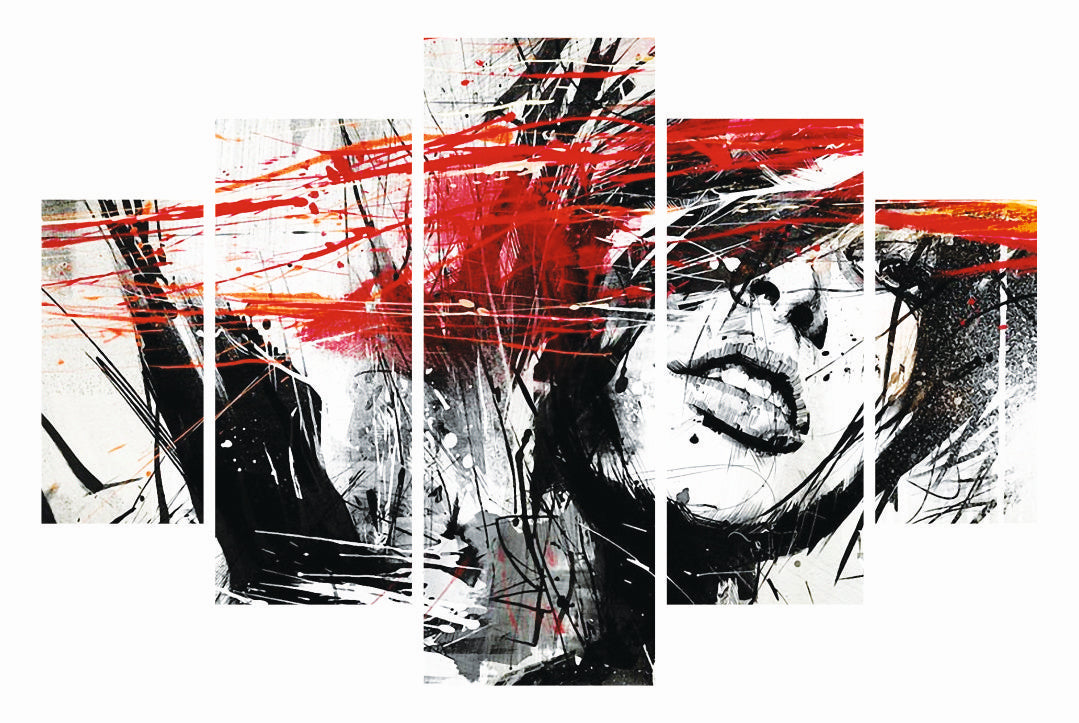 Quadro Decorativo em MDF Multicolor (5 Peças) 100 x 60 cm – Impressão UV