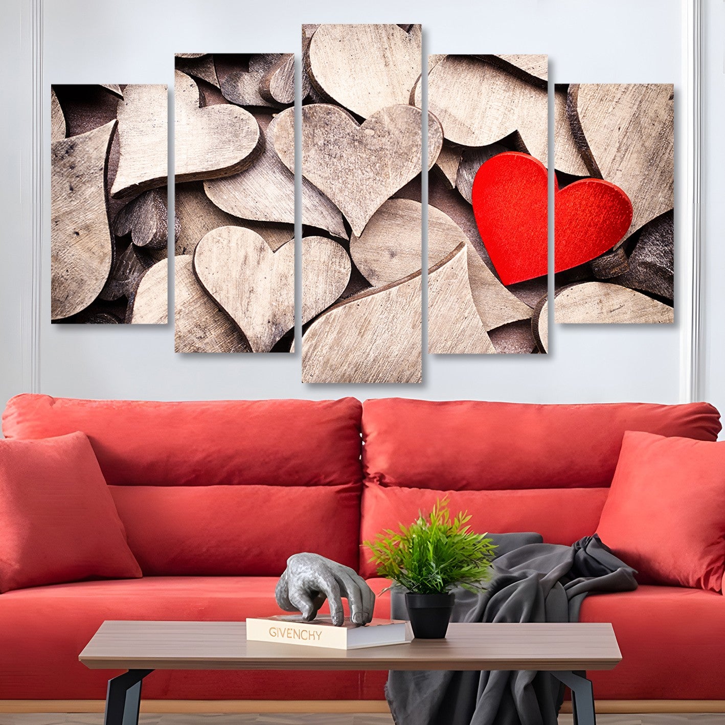 Quadro Decorativo MDF 5 Peças Multicolor 100x60 cm – Impressão UV, Espessura 3 mm