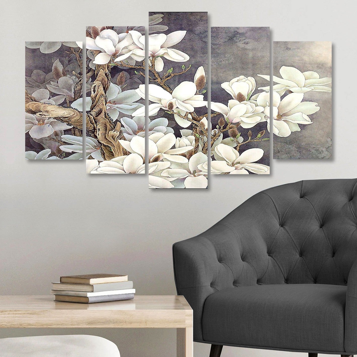 Conjunto de Quadros Decorativos em MDF – 5 Peças, Multicolor, Impressão UV, 100 x 60 cm