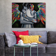 Quadro em Tela 70 x 100 cm Multicolor – Impressão Digital, Moldura de Madeira (KNV4539_70100)