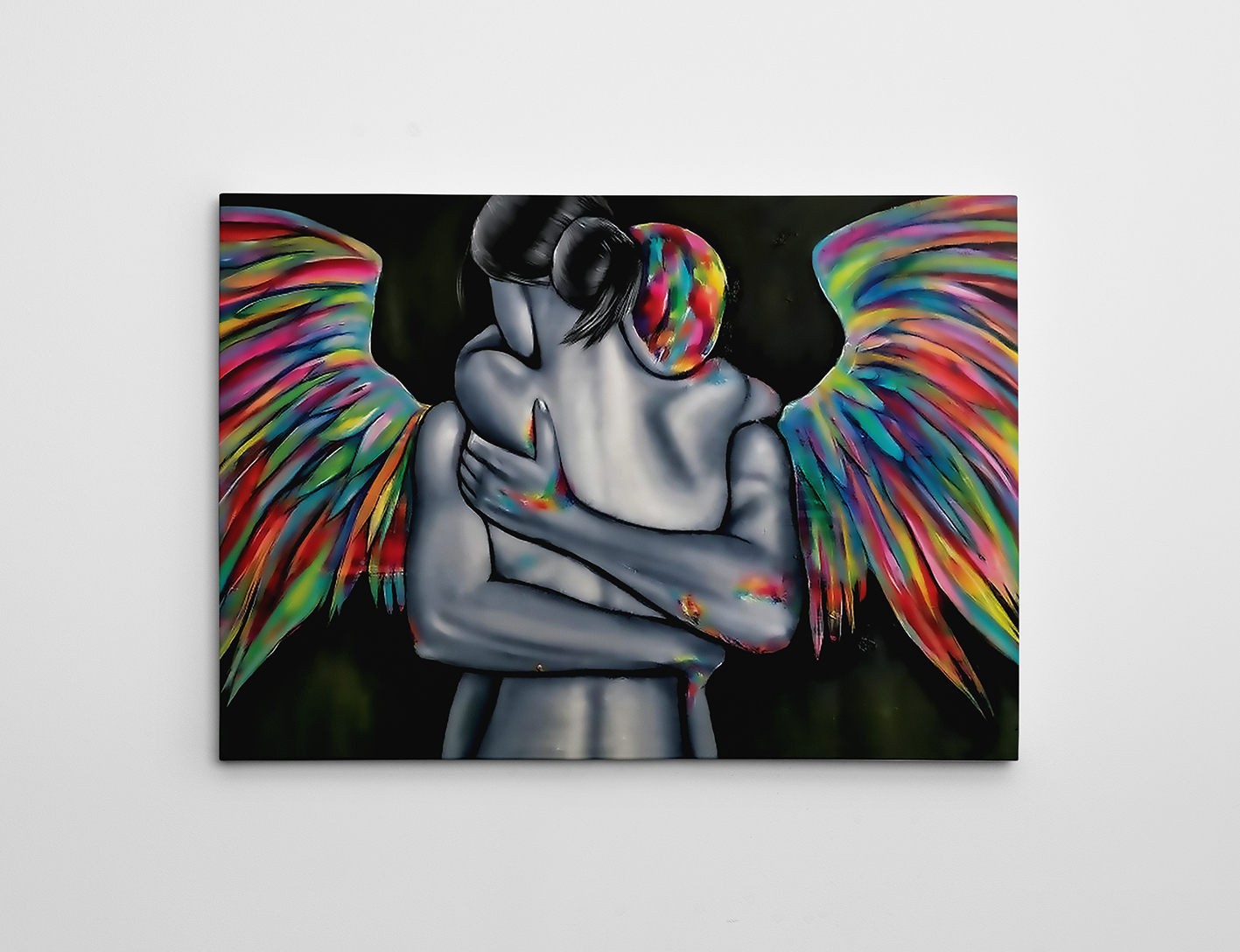 Quadro em Tela 70 x 100 cm Multicolor – Impressão Digital, Moldura de Madeira (KNV4539_70100)