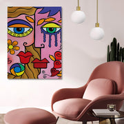 Quadro em Tela Decorativo Multicolor 70 x 100 cm, 100% Canvas, Impressão Digital, Moldura de Madeira (KNV4541_70100)