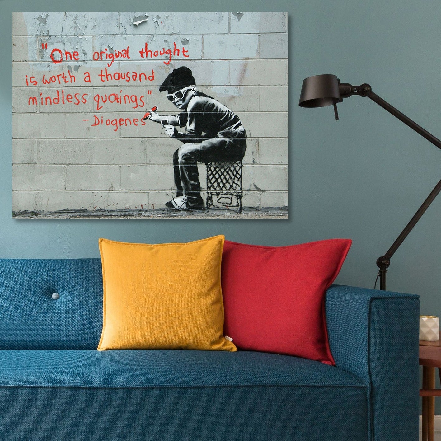 Quadro em Tela Decorativo Multicolor 70 x 100 cm – Impressão Digital, Moldura de Madeira