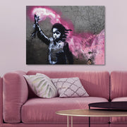 Quadro em Tela (Canvas 100%) Multicolor 70 x 100 cm com Moldura de Madeira