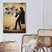 Tela Decorativa Multicolorida 70 x 100 cm — 100% Canvas, Impressão Digital, Moldura em Madeira (KNV4560_70100)