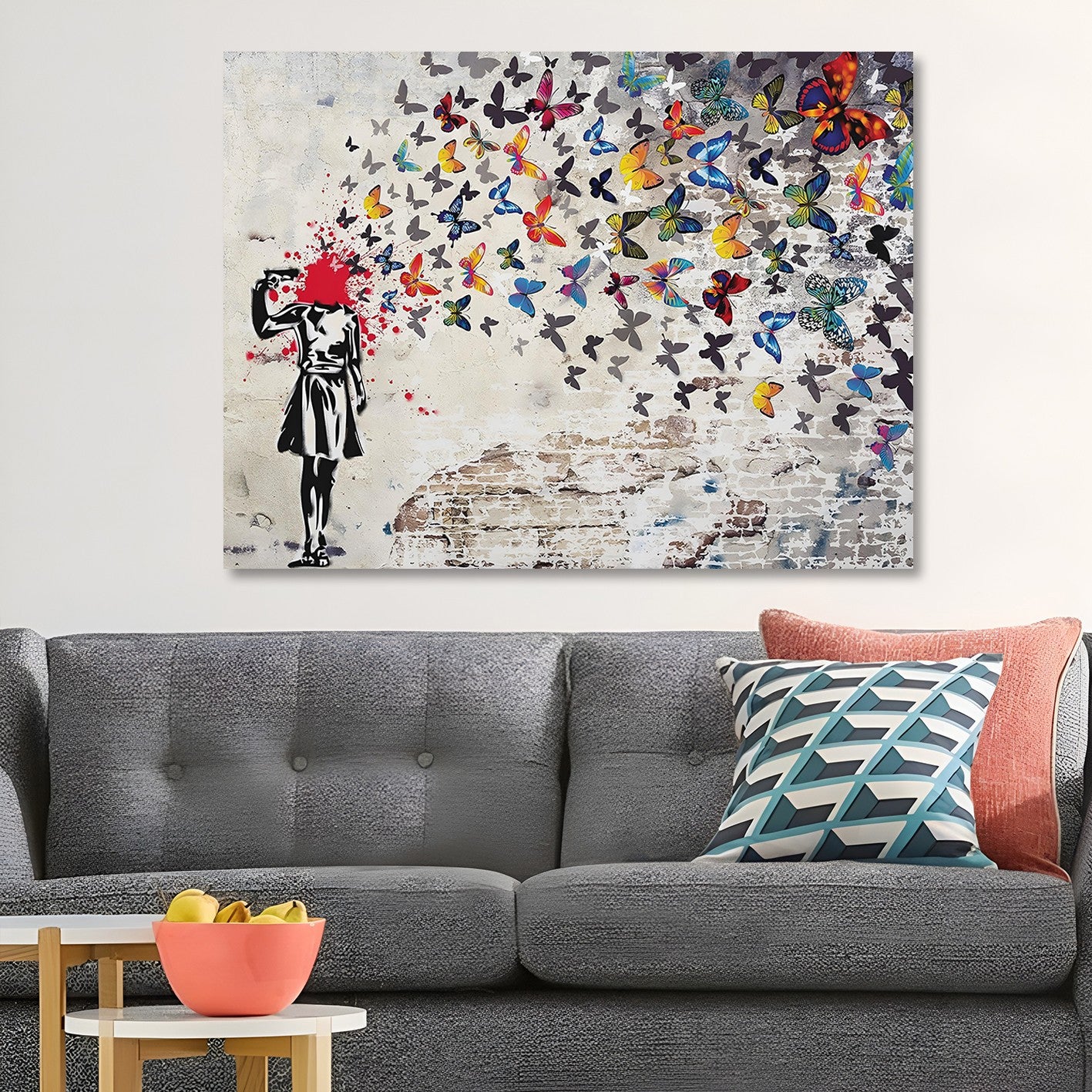 Quadro em Tela Decorativa Multicolor 70 x 100 cm | KNV4566_70100 | Impressão Digital em 100% Tela com Moldura de Madeira