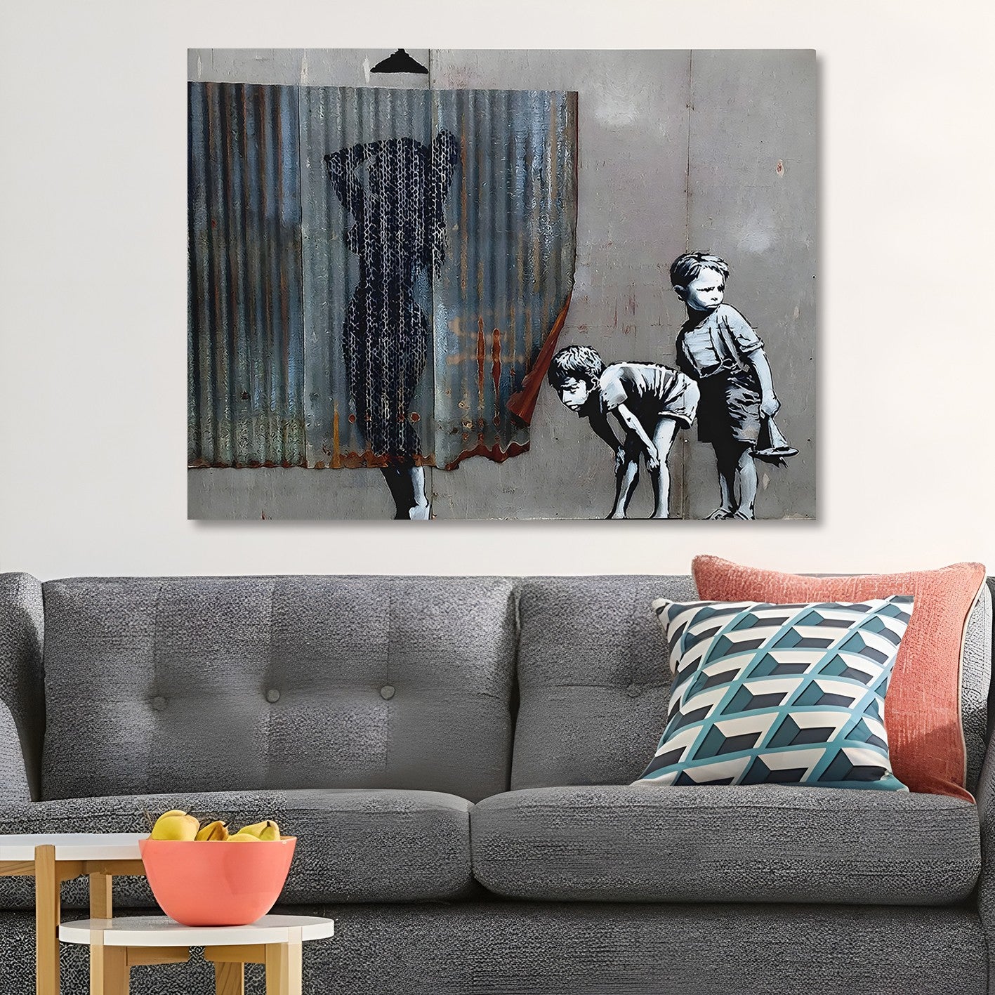 Tela Decorativa Multicolor 70x100 cm – Impressão Digital em 100% Canvas com Moldura de Madeira