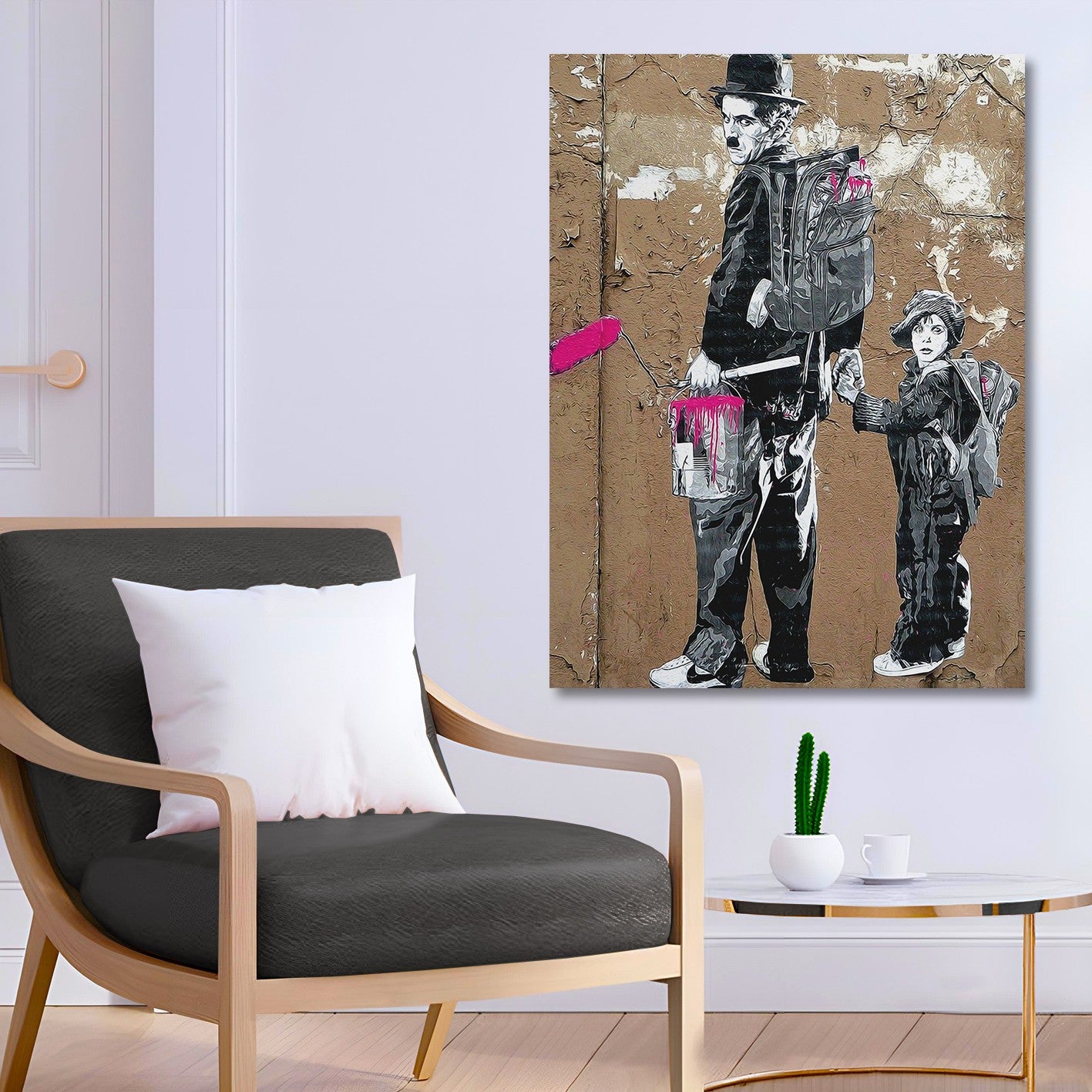 Tela Decorativa Multicolorida 70x100 cm – Impressão Digital em Canvas 100% com Moldura de Madeira