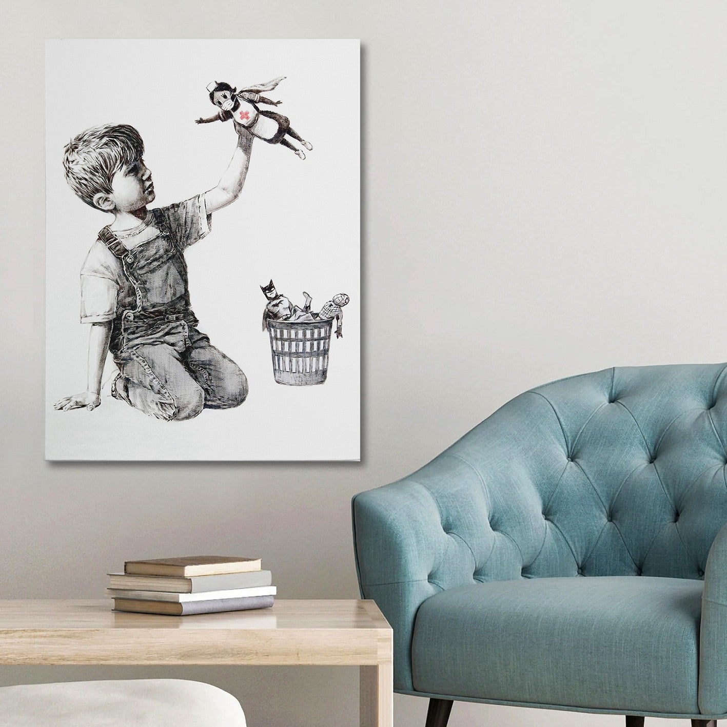 Tela Decorativa em Canvas Multicolor 70x100 cm com Moldura de Madeira | Impressão Digital – KNV4571_70100