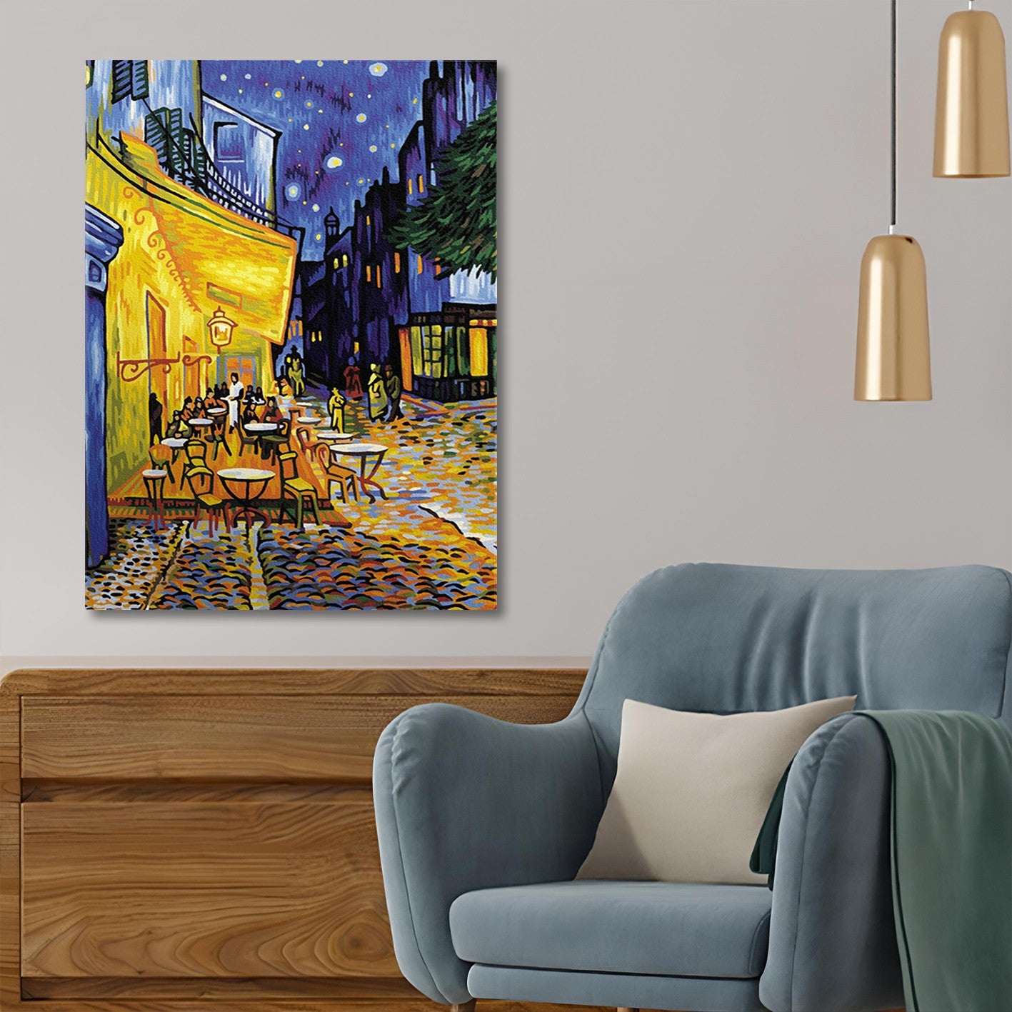 Quadro em Tela Decorativo 70 x 100 cm, Multicolor, Impressão Digital em 100% Canvas, Moldura de Madeira – KNV4577_70100