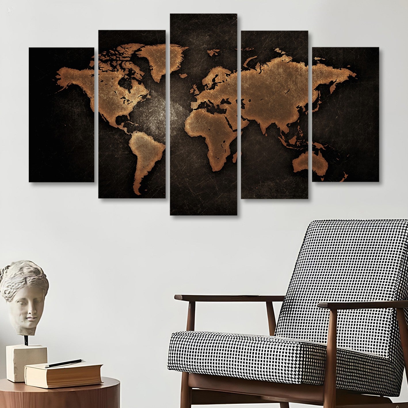 Conjunto de Telas Decorativas 5 Peças Multicolor 100 x 60 cm — MDF 3 mm, Impressão UV