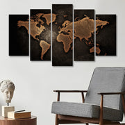 Conjunto de Telas Decorativas 5 Peças Multicolor 100 x 60 cm — MDF 3 mm, Impressão UV