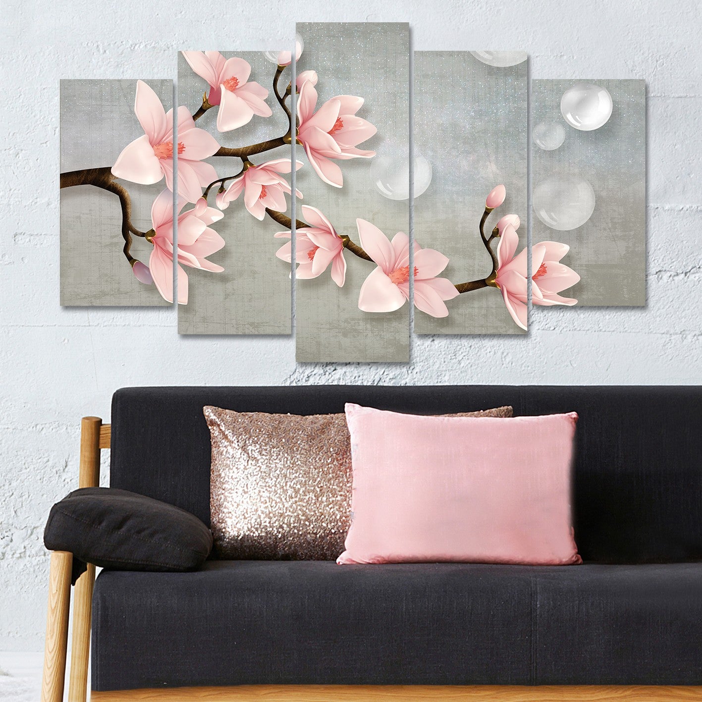 Quadro Decorativo em MDF Multicolor (Conjunto de 5) 100x60 cm – Impressão UV, Espessura 3 mm