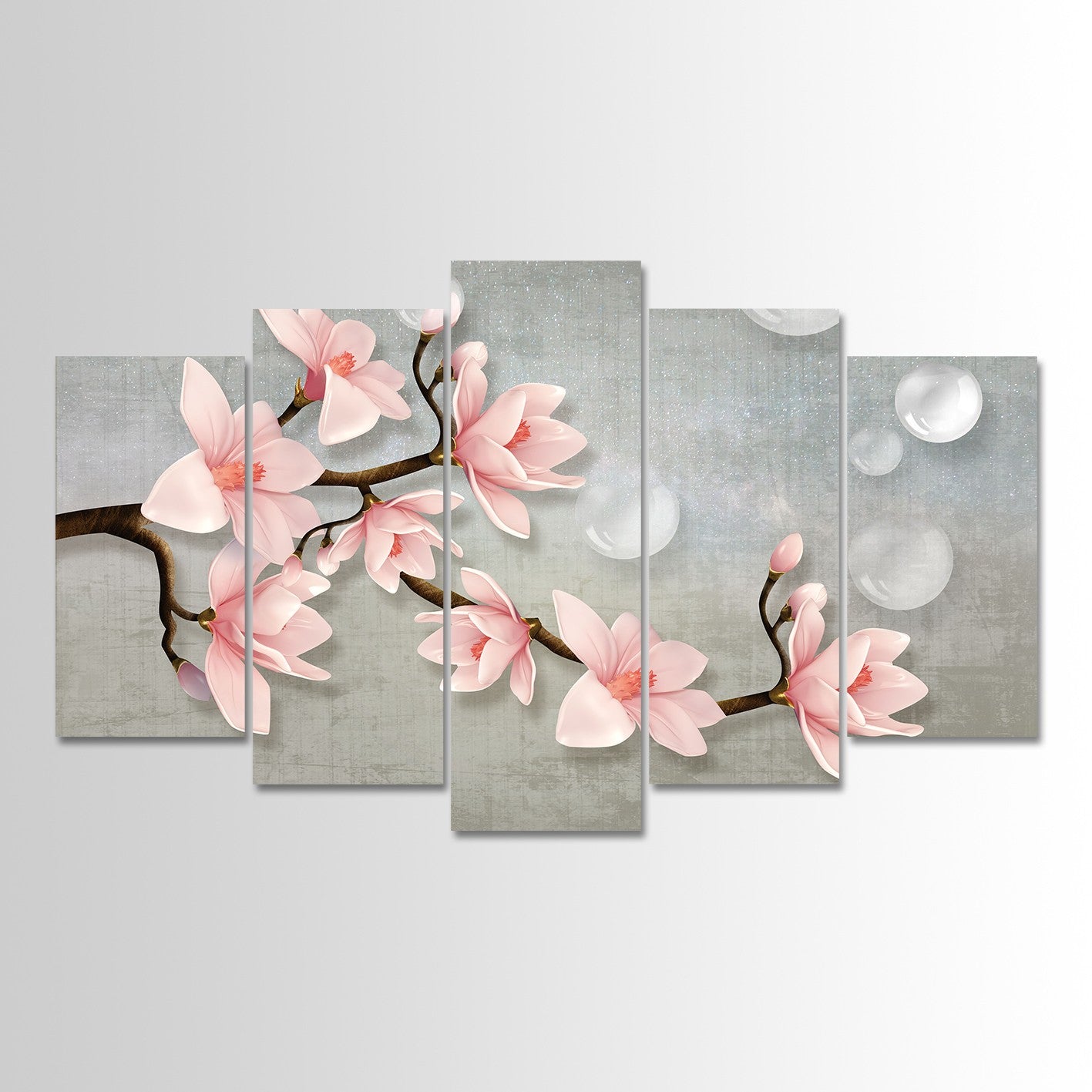 Quadro Decorativo em MDF Multicolor (Conjunto de 5) 100x60 cm – Impressão UV, Espessura 3 mm