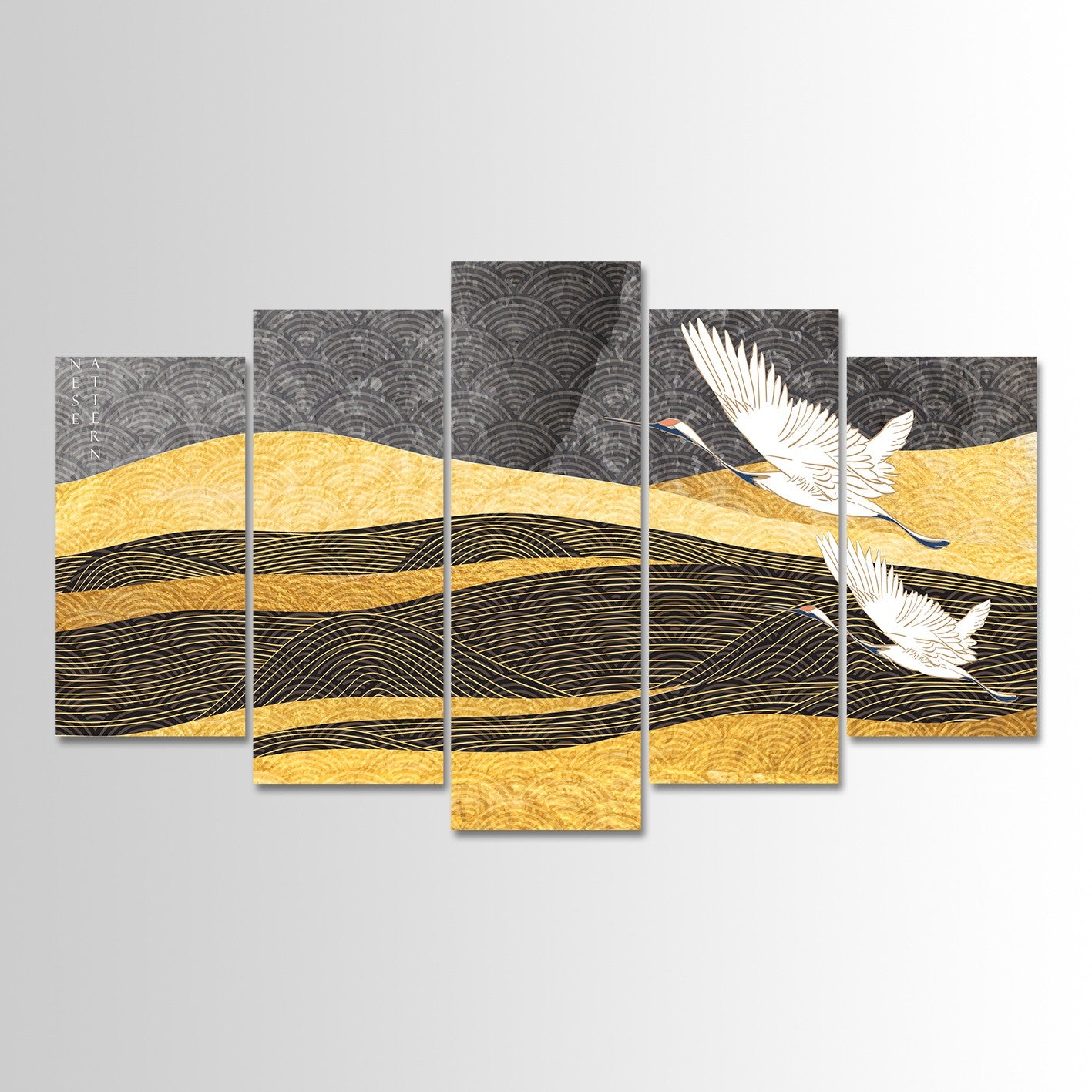 Quadro Decorativo Multicolor em MDF (5 Peças) – Impressão UV, 100 x 60 cm, 3 mm