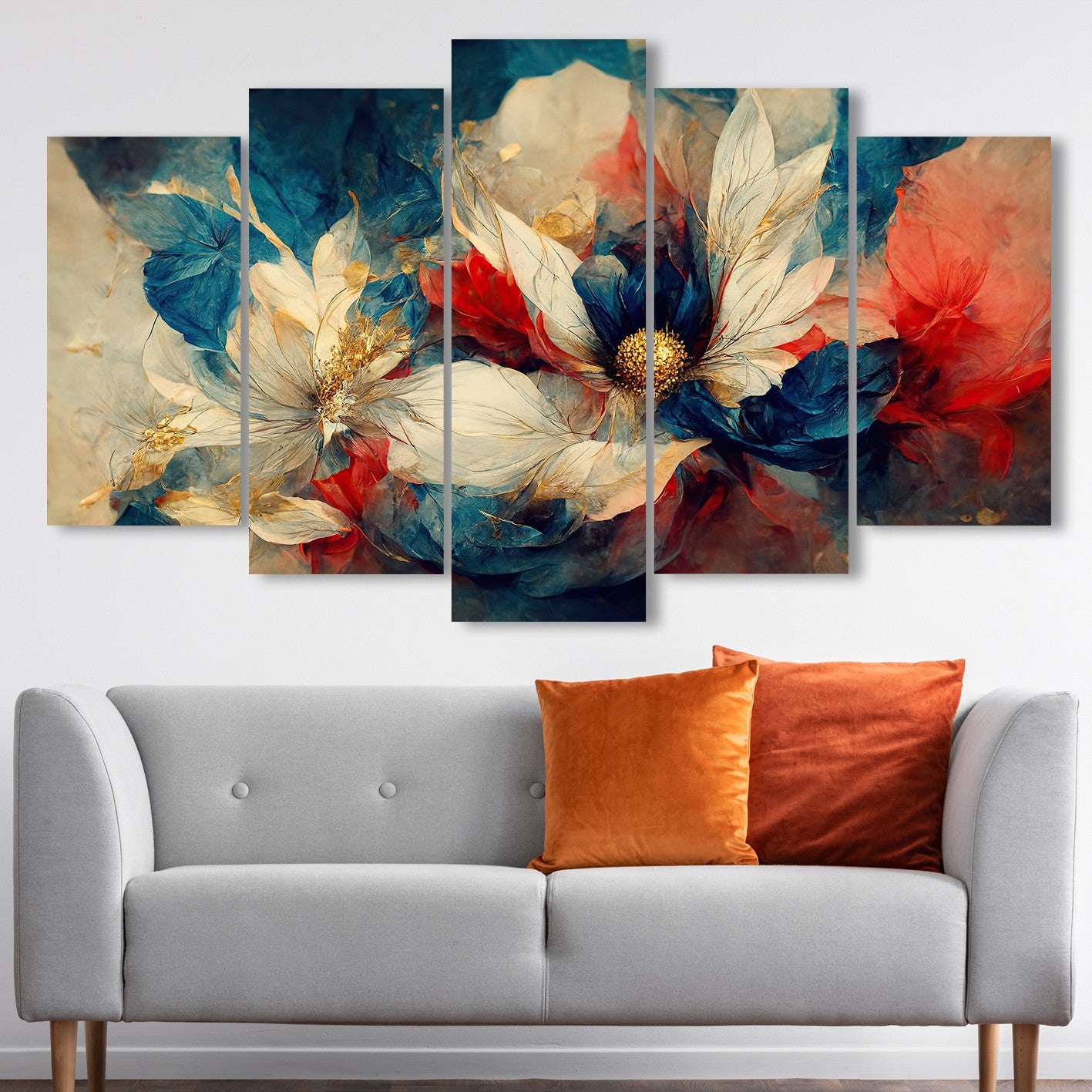 Quadro Decorativo em MDF Multicolorido (5 Peças) – Impressão UV – 3 mm – 100 x 60 cm