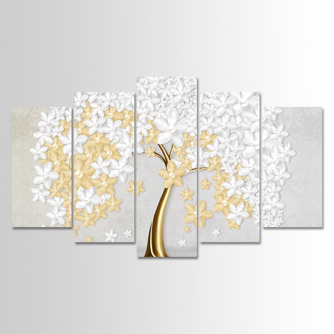 Quadro Decorativo em MDF Multicolor (5 Peças) 100x60 cm – Impressão UV, Espessura 3 mm