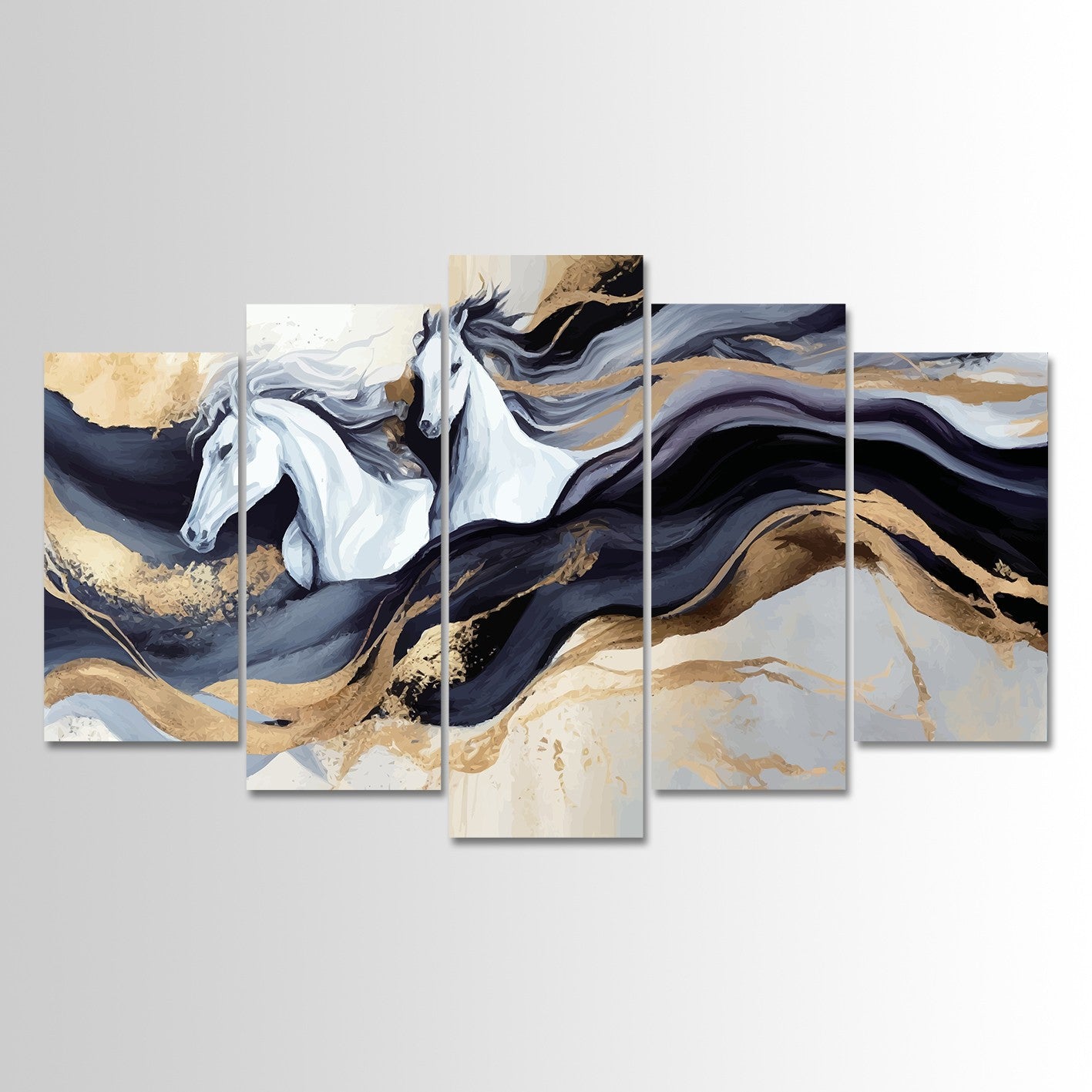 Quadro Decorativo em MDF Multicolor (5 Peças) – Impressão UV – 100 x 60 cm