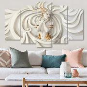 Conjunto de Quadros Decorativos em MDF (5 Peças) Multicolor 100x60 cm – Impressão UV Digital