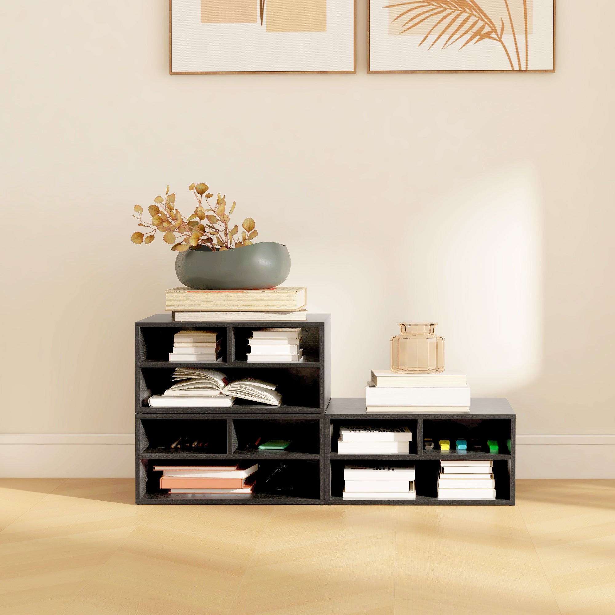 Móvel Auxiliar para Impressora 47x40x22,5 cm - Cor Preto