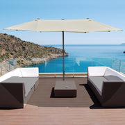 Chapéu de Sol Duplo Creme Branco 455x265x238 cm - Proteção UV e Resistente à Água