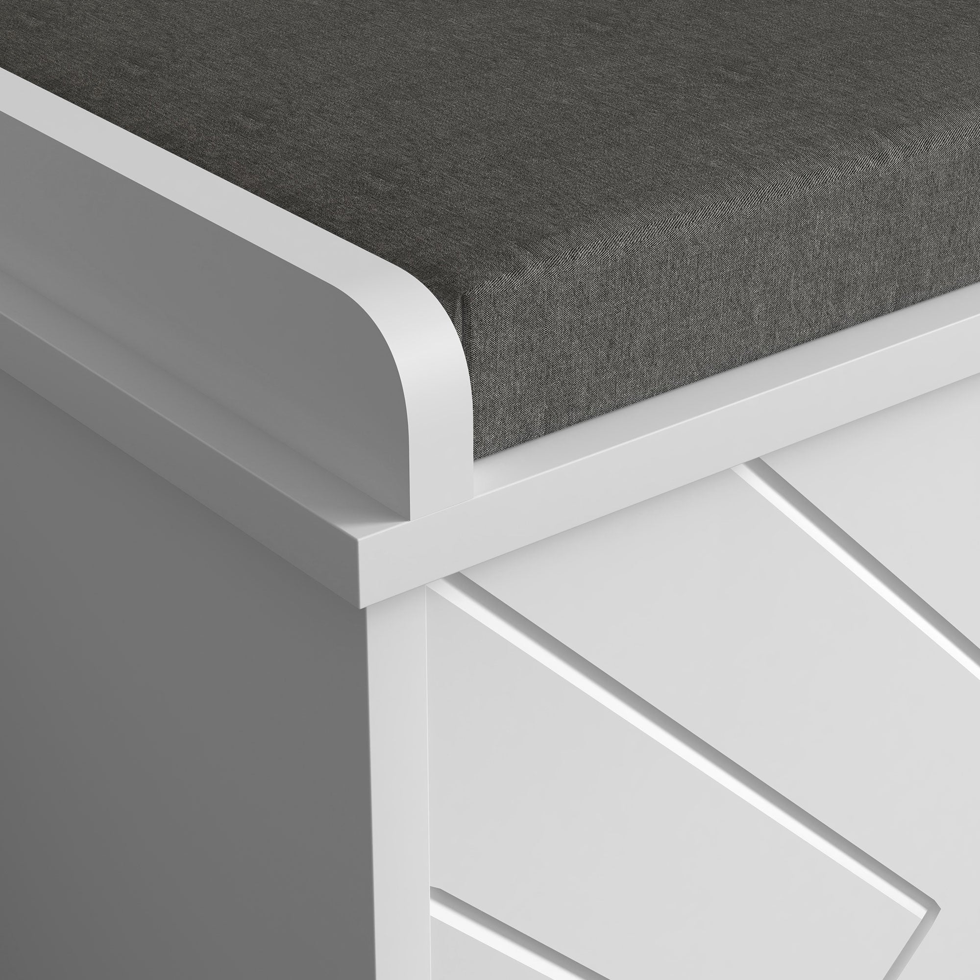 Banco Sapateira Moderno Branco 80x26x44,5 cm